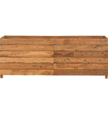 VidaXL Plantenbak verhoogd 150x40x55 cm gerecycled teakhout en staal
