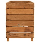 VidaXL Plantenbak verhoogd 150x40x55 cm gerecycled teakhout en staal