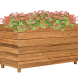 VidaXL Plantenbak verhoogd 100x40x38 cm gerecycled teakhout en staal