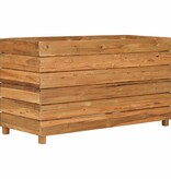VidaXL Plantenbak verhoogd 100x40x38 cm gerecycled teakhout en staal