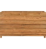 VidaXL Plantenbak verhoogd 100x40x38 cm gerecycled teakhout en staal