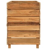 VidaXL Plantenbak verhoogd 100x40x38 cm gerecycled teakhout en staal
