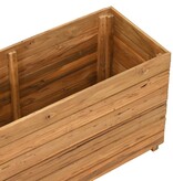 VidaXL Plantenbak verhoogd 100x40x38 cm gerecycled teakhout en staal