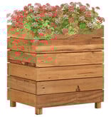 VidaXL Plantenbak verhoogd 50x40x55 cm gerecycled teakhout en staal