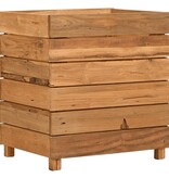 VidaXL Plantenbak verhoogd 50x40x55 cm gerecycled teakhout en staal