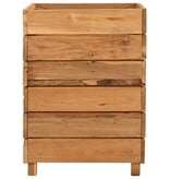 VidaXL Plantenbak verhoogd 50x40x55 cm gerecycled teakhout en staal