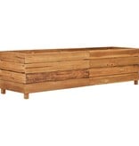 VidaXL Plantenbak verhoogd 150x40x38 cm gerecycled teakhout en staal