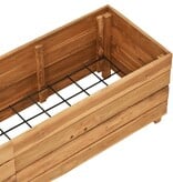 VidaXL Plantenbak verhoogd 150x40x38 cm gerecycled teakhout en staal