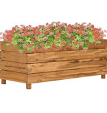 VidaXL Plantenbak verhoogd 100x40x38 cm gerecycled teakhout en staal