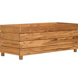 VidaXL Plantenbak verhoogd 100x40x38 cm gerecycled teakhout en staal