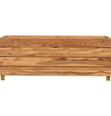 VidaXL Plantenbak verhoogd 100x40x38 cm gerecycled teakhout en staal