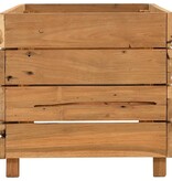 VidaXL Plantenbak verhoogd 100x40x38 cm gerecycled teakhout en staal
