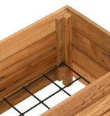 VidaXL Plantenbak verhoogd 100x40x38 cm gerecycled teakhout en staal