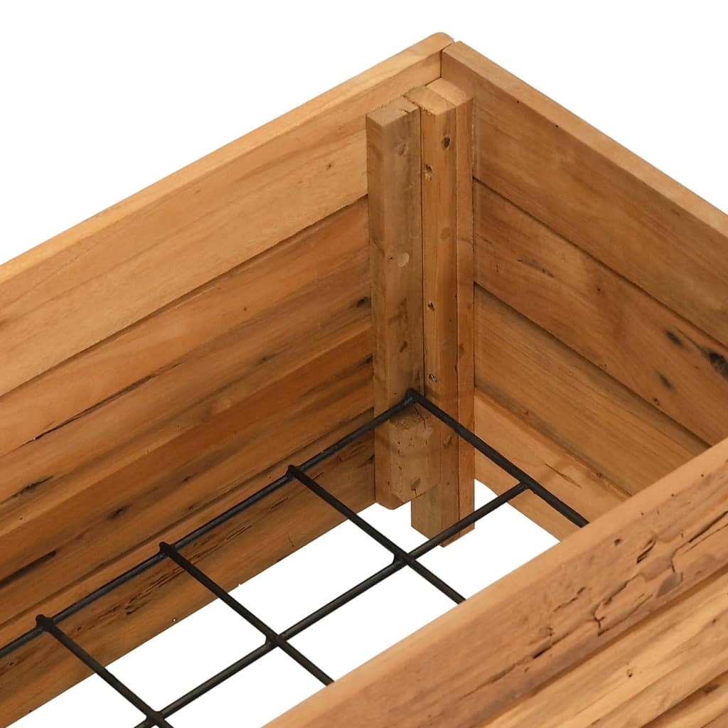 VidaXL Plantenbak verhoogd 100x40x38 cm gerecycled teakhout en staal