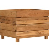 VidaXL Plantenbak verhoogd 50x40x38 cm gerecycled teakhout en staal