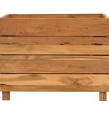 VidaXL Plantenbak verhoogd 50x40x38 cm gerecycled teakhout en staal