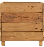 VidaXL Plantenbak verhoogd 50x40x38 cm gerecycled teakhout en staal