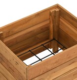 VidaXL Plantenbak verhoogd 50x40x38 cm gerecycled teakhout en staal