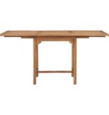 VidaXL Tuintafel verlengbaar (110-160)x80x75 cm massief teakhout