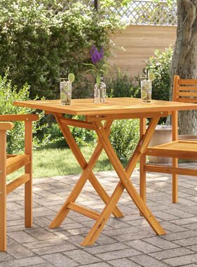 VidaXL Tuintafel inklapbaar 85x85x76 cm massief teakhout