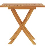 VidaXL Tuintafel inklapbaar 85x85x76 cm massief teakhout