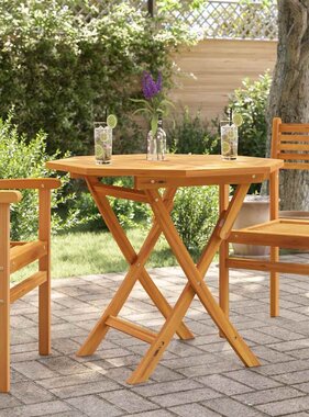 VidaXL Tuintafel inklapbaar 85x85x76 cm massief teakhout