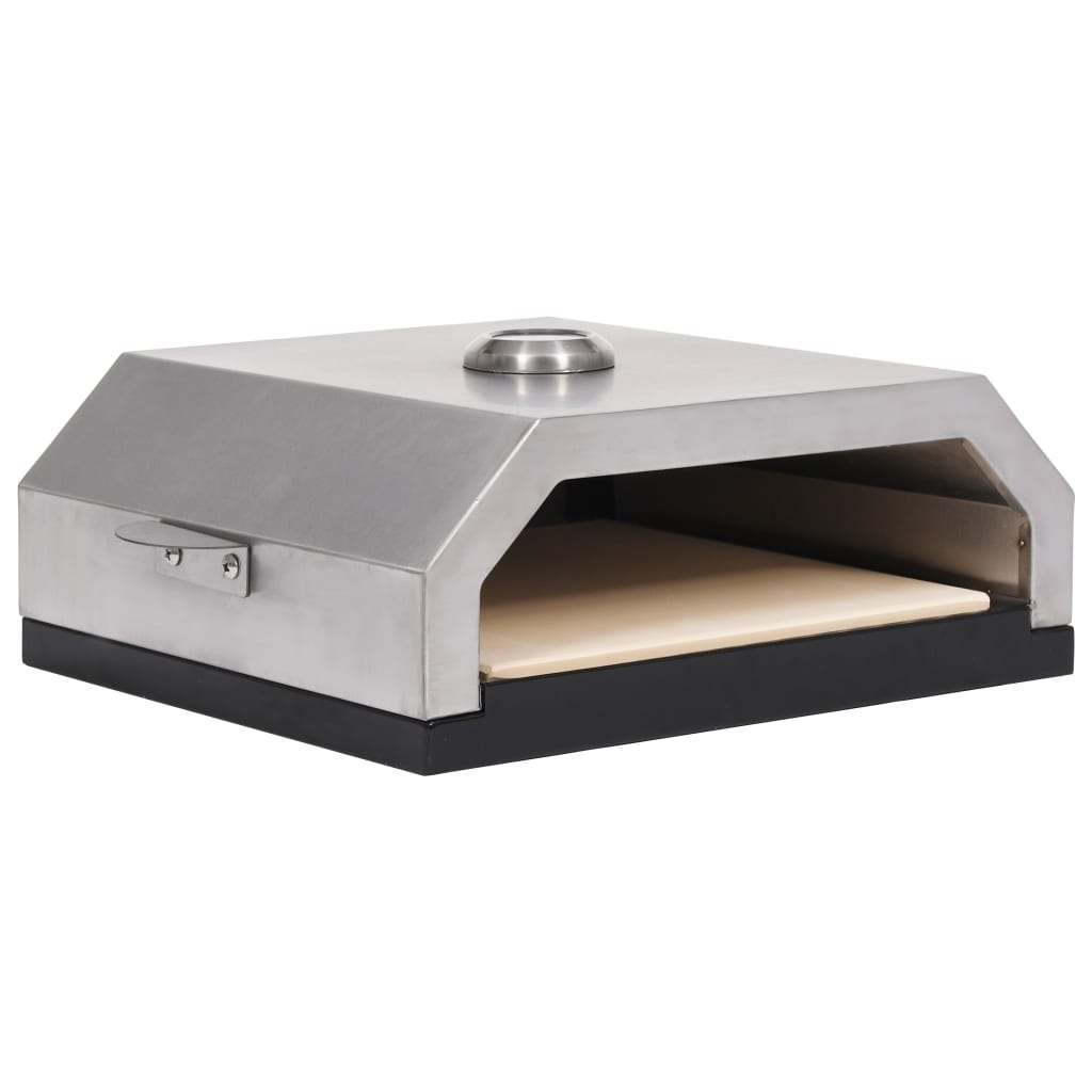 VidaXL Pizzaoven met keramische steen voor gas-/houtskoolbarbecue