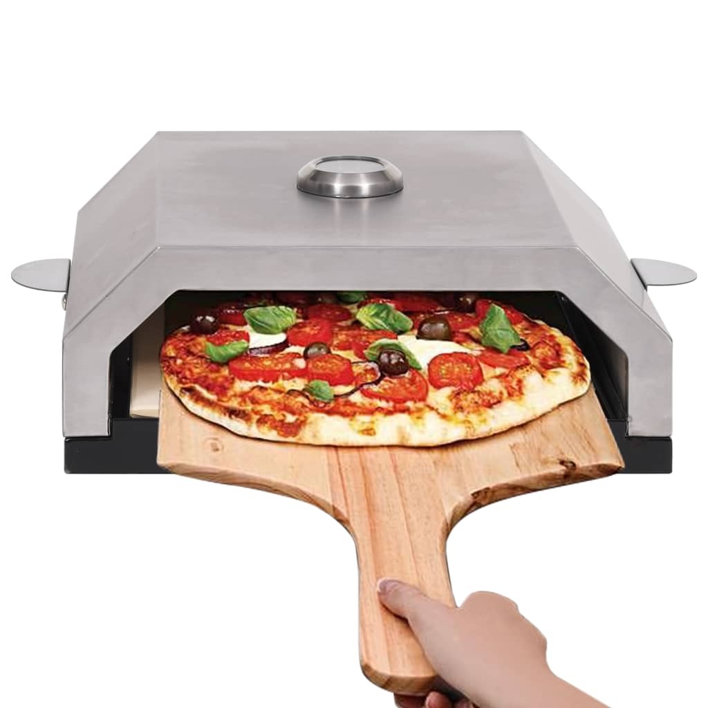 VidaXL Pizzaoven met keramische steen voor gas-/houtskoolbarbecue