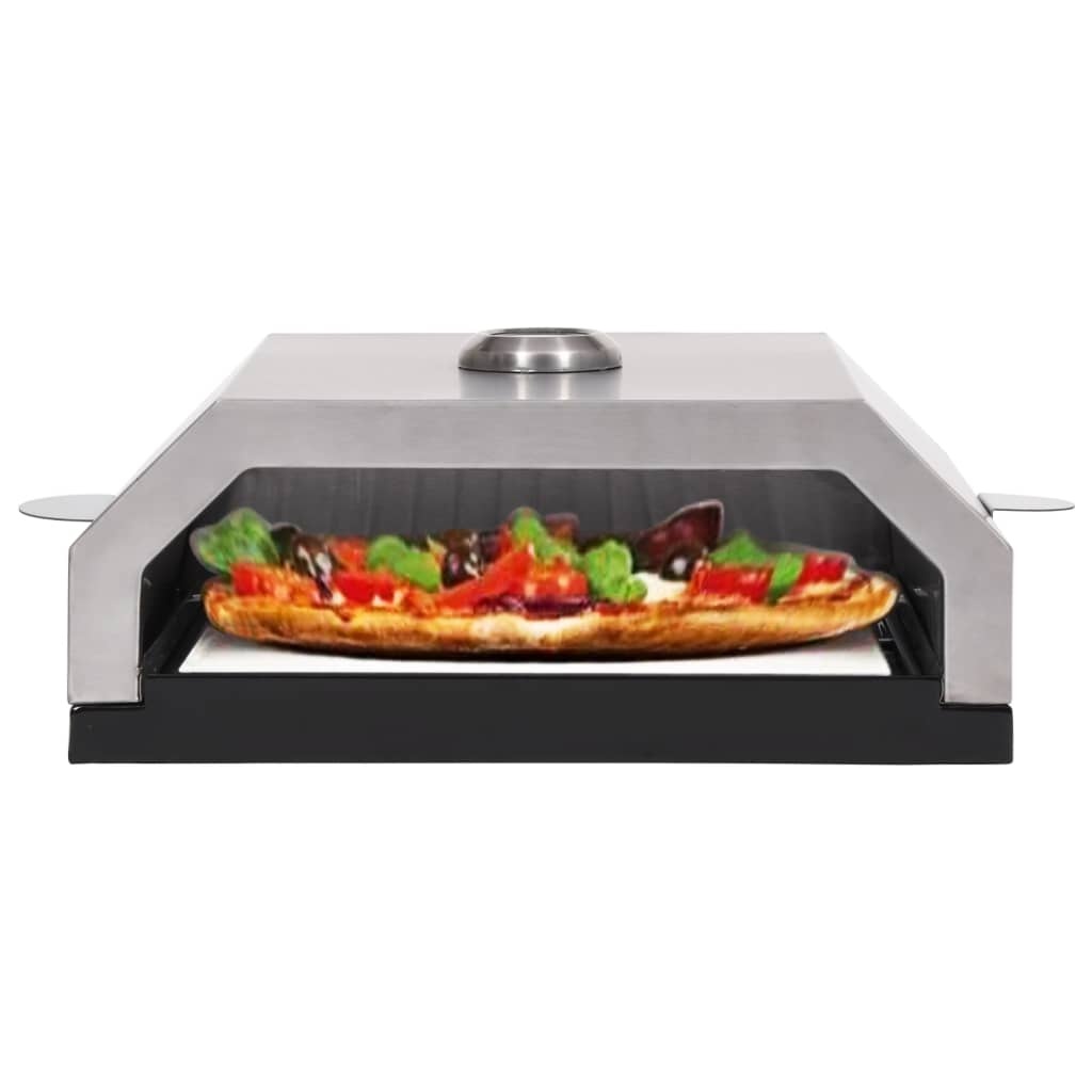 VidaXL Pizzaoven met keramische steen voor gas-/houtskoolbarbecue