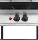 VidaXL Gasbarbecue met 3-laags zijtafel zwart en zilverkleurig