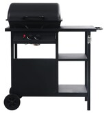 VidaXL Gasbarbecue met 3-laags zijtafel zwart