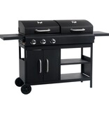 VidaXL Gas-/houtskoolbarbecue met 3 branders