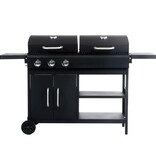 VidaXL Gas-/houtskoolbarbecue met 3 branders