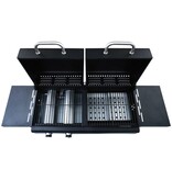 VidaXL Gas-/houtskoolbarbecue met 3 branders