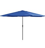 VidaXL Parasol met metalen paal 390 cm azuurblauw