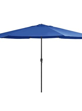 VidaXL Parasol met metalen paal 390 cm azuurblauw