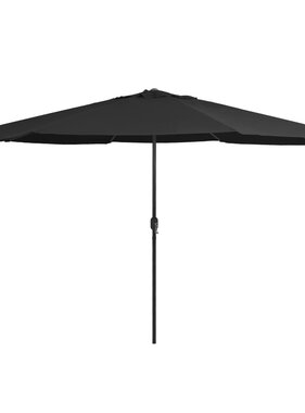 VidaXL Parasol met metalen paal 390 cm zwart