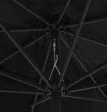 VidaXL Parasol met metalen paal 390 cm zwart