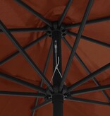 VidaXL Parasol met metalen paal 390 cm terracottakleurig