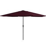 VidaXL Parasol met metalen paal 390 cm bordeauxrood