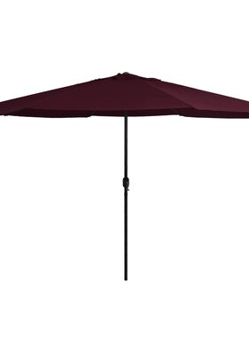 VidaXL Parasol met metalen paal 390 cm bordeauxrood