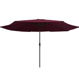 VidaXL Parasol met metalen paal 390 cm bordeauxrood