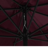 VidaXL Parasol met metalen paal 390 cm bordeauxrood