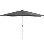 VidaXL Parasol met metalen paal 390 cm antracietkleurig