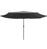 VidaXL Parasol met metalen paal 390 cm antracietkleurig