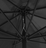 VidaXL Parasol met metalen paal 390 cm antracietkleurig
