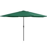 VidaXL Parasol met metalen paal 390 cm groen