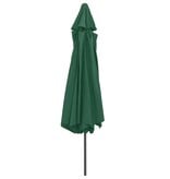 VidaXL Parasol met metalen paal 390 cm groen
