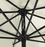VidaXL Parasol met metalen paal 390 cm zandwit