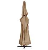 VidaXL Parasol met aluminium paal 600 cm taupe